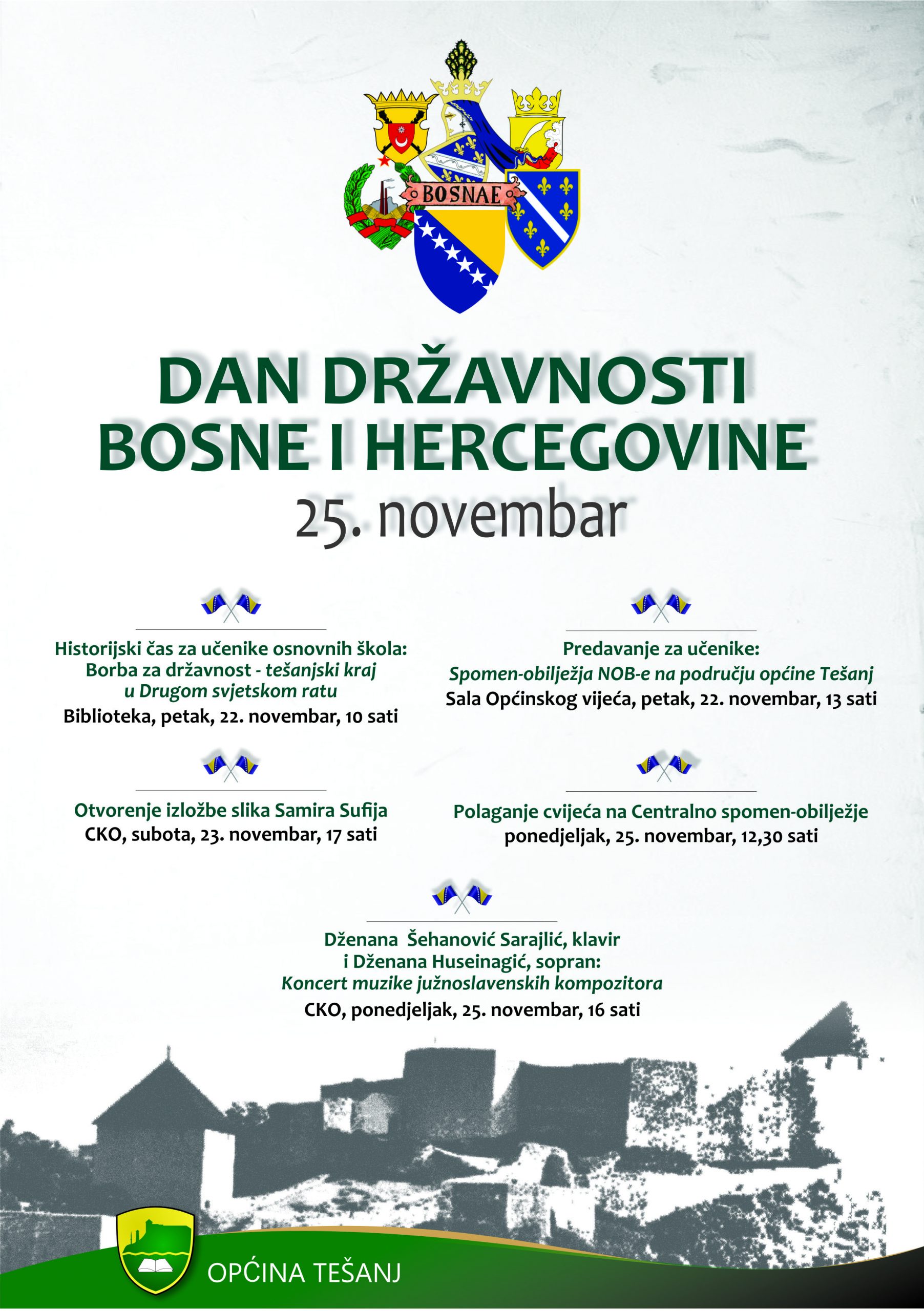 Program obilježavanja 25. novembra - Dana državnosti BiH Program obilježavanja 25. novembra - Dana državnosti BiH