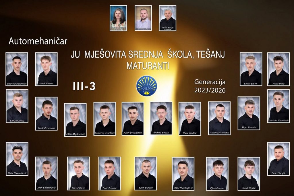 Panoi maturanata naše škole - JU Mješovita srednja škola Tešanj Panoi maturanata naše škole - JU Mješovita srednja škola Tešanj